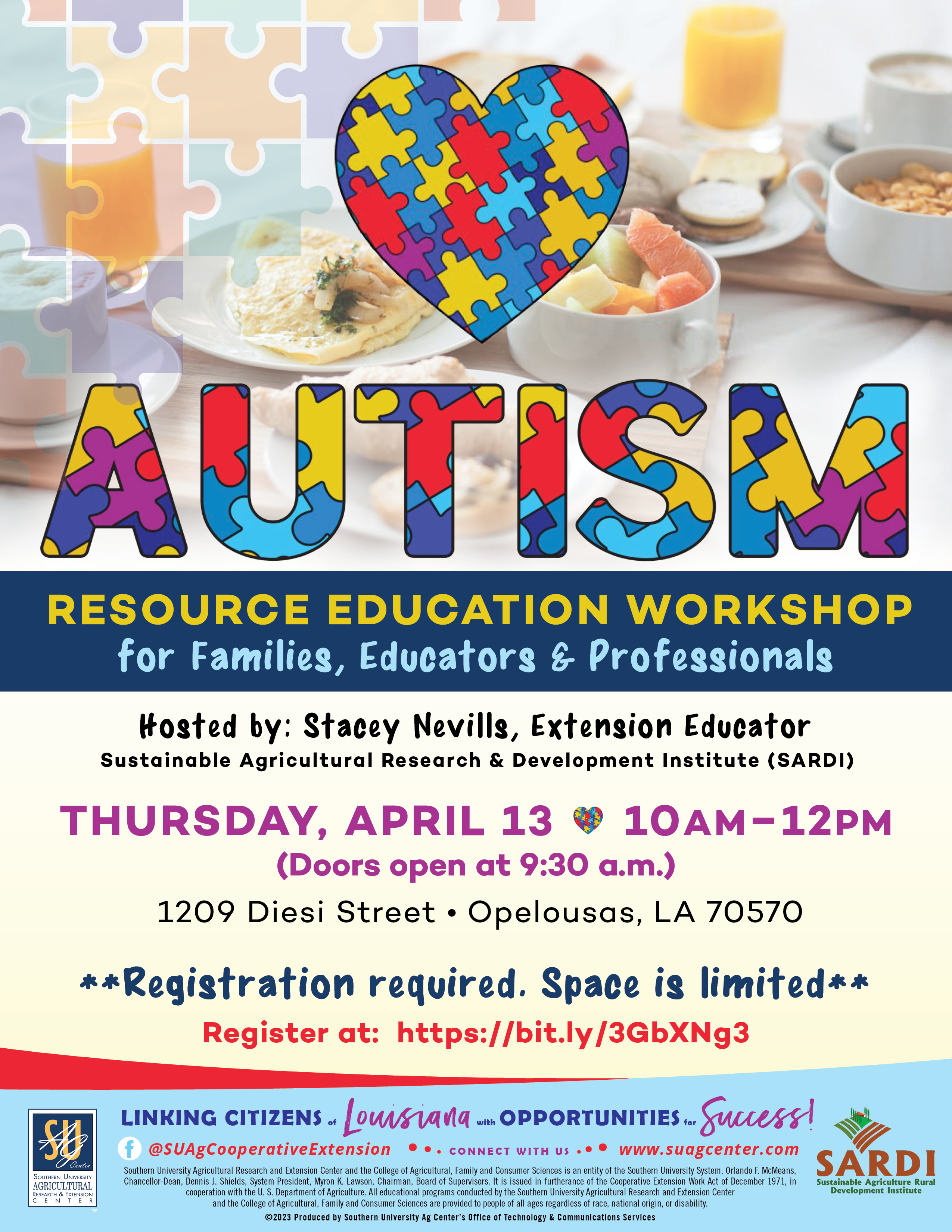 Autism Resource Education Workshop on April 13, 2023