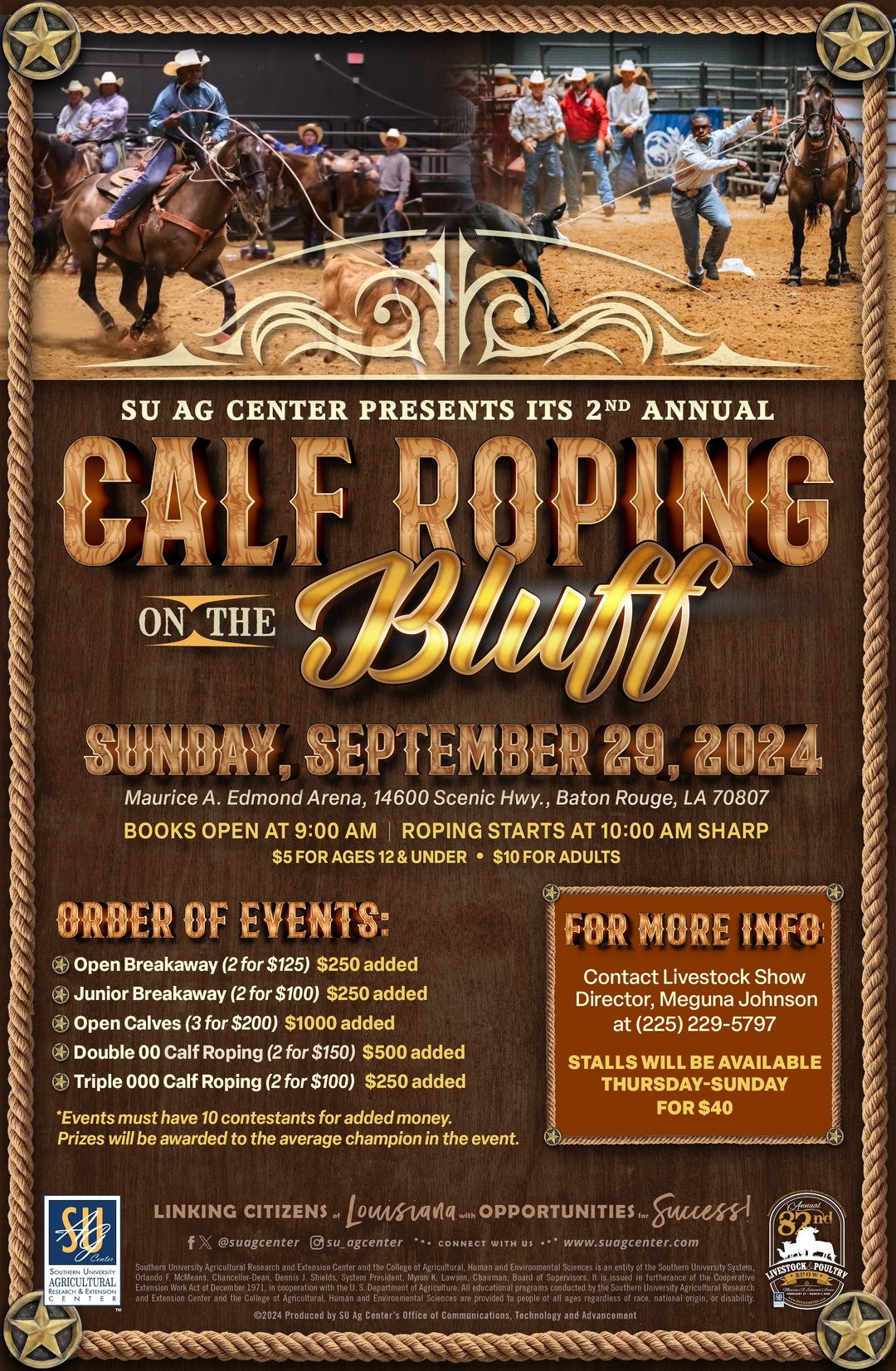 Southern University Ag Center's 2nd annual Calf Roping on the Bluff