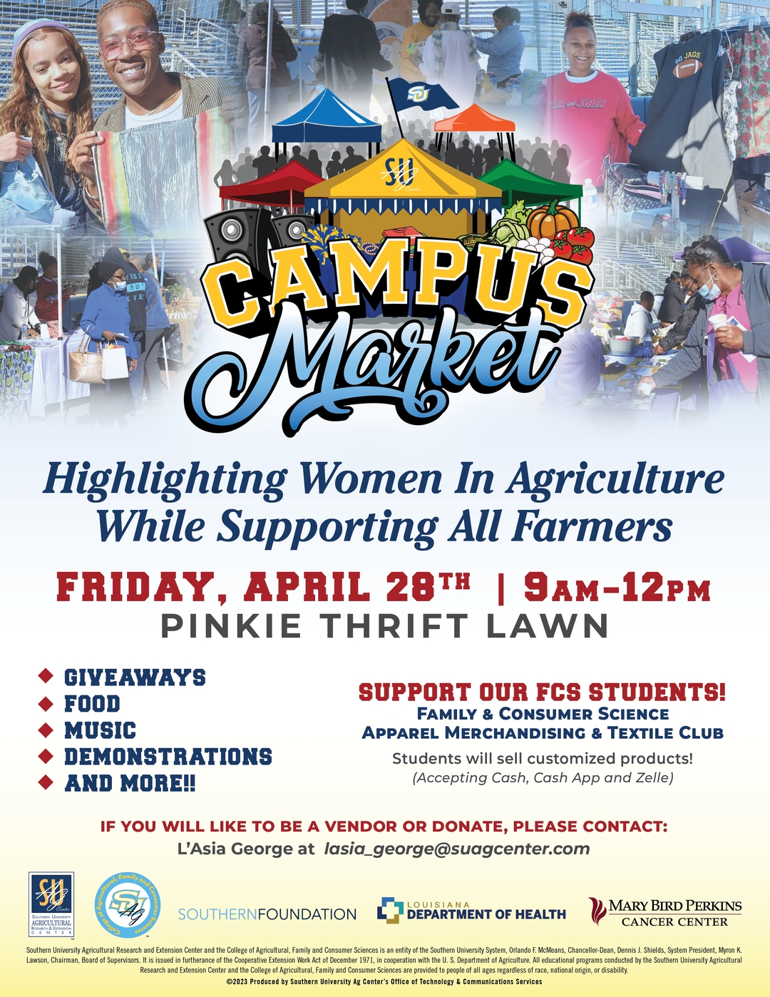 Food giveaway and campus moarket