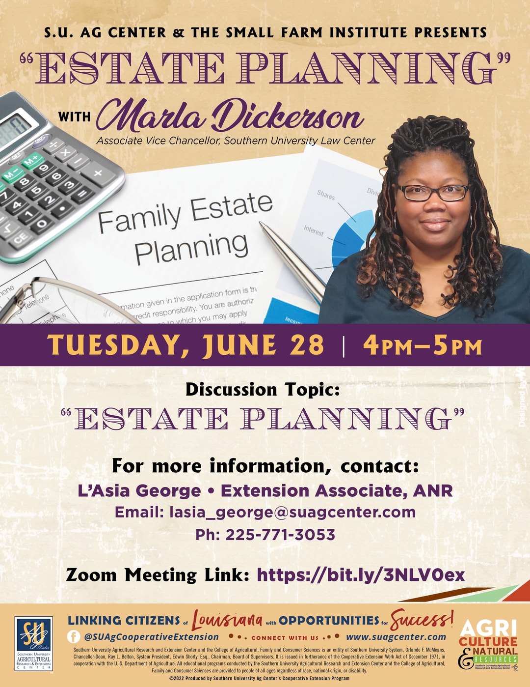 SU Ag Center reschedules its Estate Planning Workshop for June 28, 2022