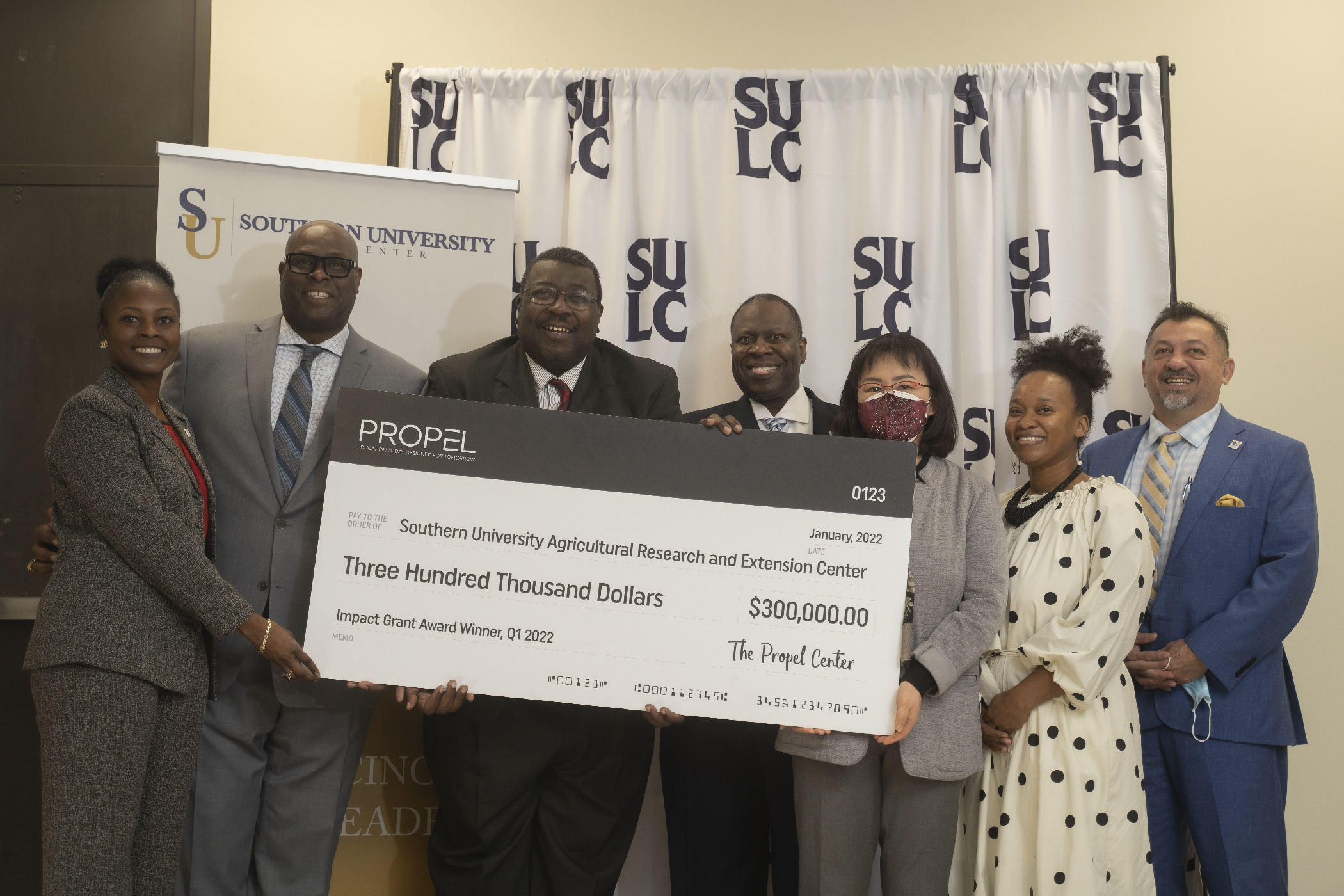 The Southern University Ag Center, College of Agricultural, Family and Consumer Sciences and the Law Center receive a grant from the Propel Center.